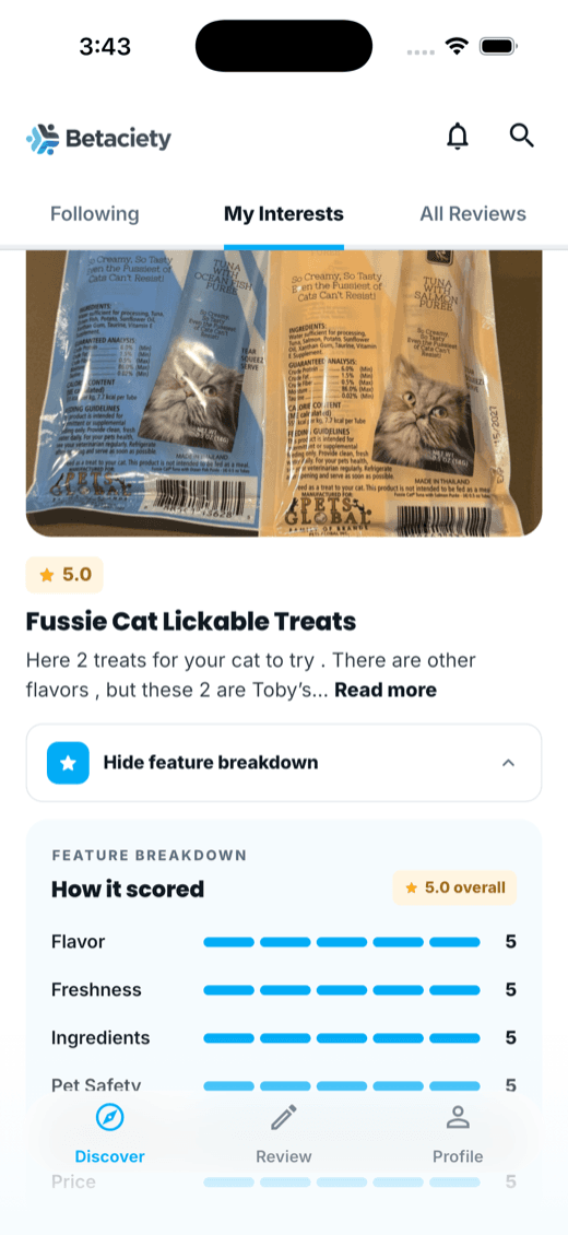 A review's feature breakdown, scoring flavor, freshness and ingredients